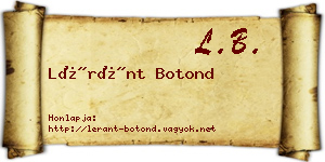 Léránt Botond névjegykártya